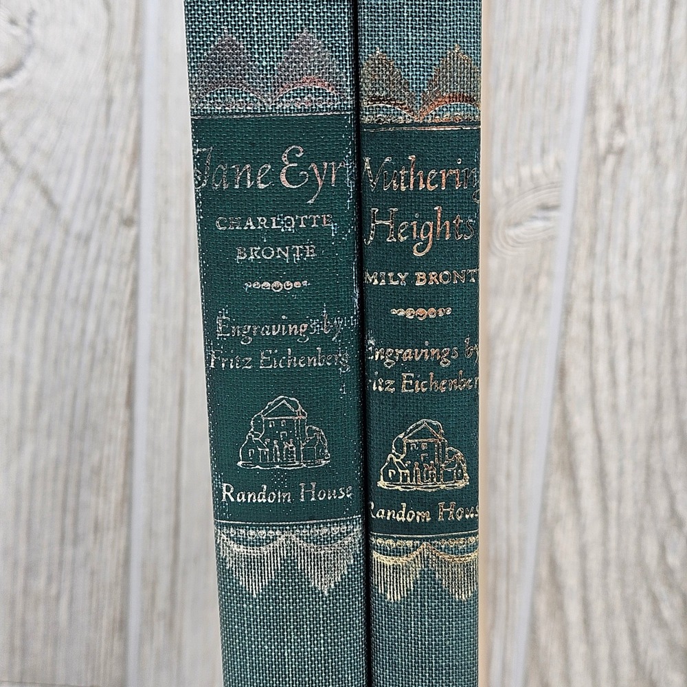 1943 Jane Eyre & Wuthering Heights Random House 2 Vol Set Fritz Eichenberg Illus